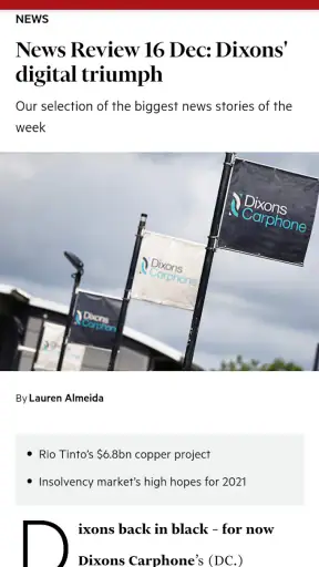 Investors Chronicle magazine screenshot