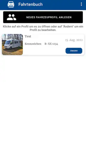 KFZ Fahrtenbuch Deutsch screenshot