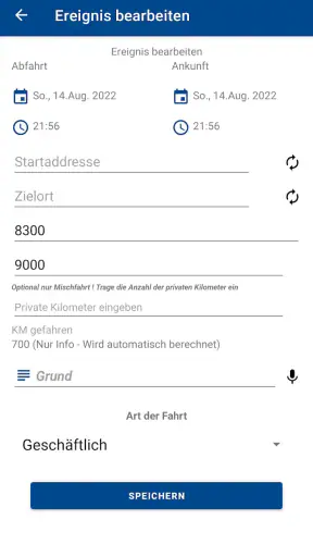 KFZ Fahrtenbuch Deutsch screenshot