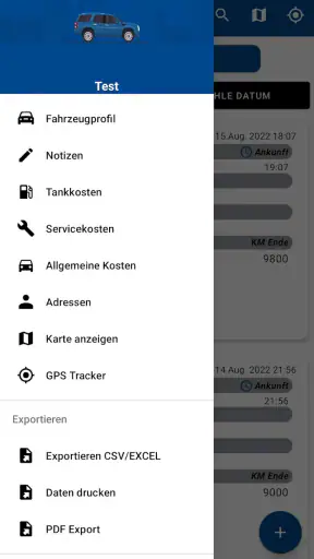 KFZ Fahrtenbuch Deutsch screenshot