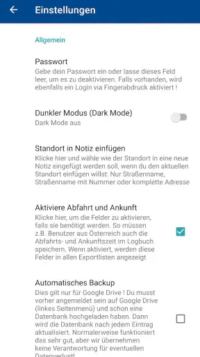 KFZ Fahrtenbuch Deutsch screenshot