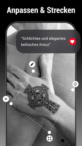 KI-Tattoo-Design, Körpereditor screenshot