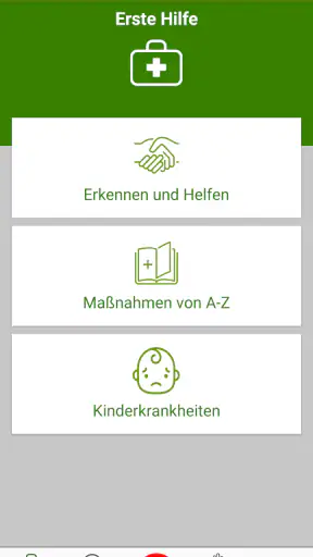 Kindernotfall-App screenshot