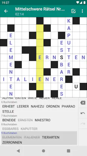 Kreuzgitter Wort Rätsel screenshot