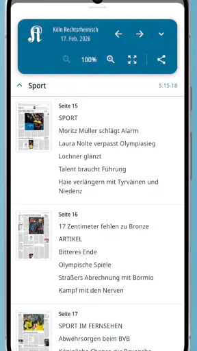 KStA E-Paper screenshot