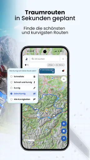 Kurviger - Motorrad Navigation screenshot