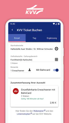 KVV.regiomove screenshot