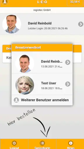 L-E-O Mensa-App screenshot