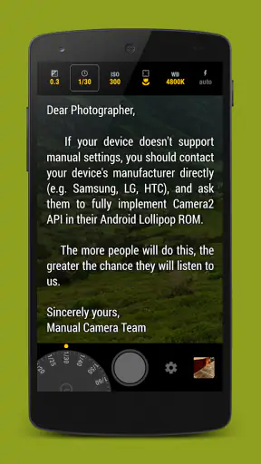 Manual Camera screenshot