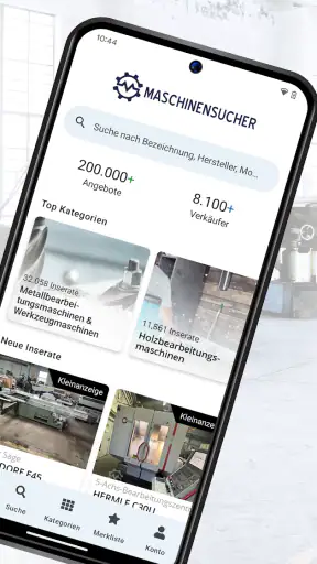 Maschinensucher screenshot