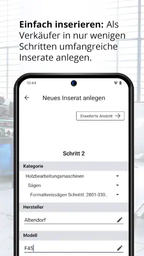 Maschinensucher screenshot