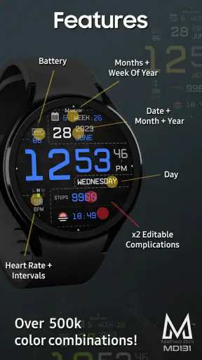 MD131 - Digital watch face screenshot