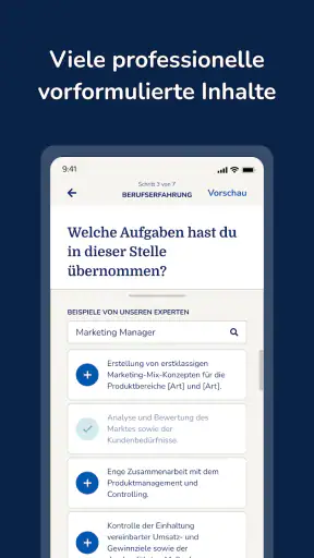 MeinPerfekterLebenslauf screenshot