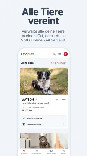 MeinTASSO screenshot