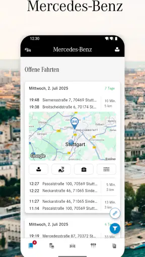 Mercedes-Benz Fahrtenbuch screenshot