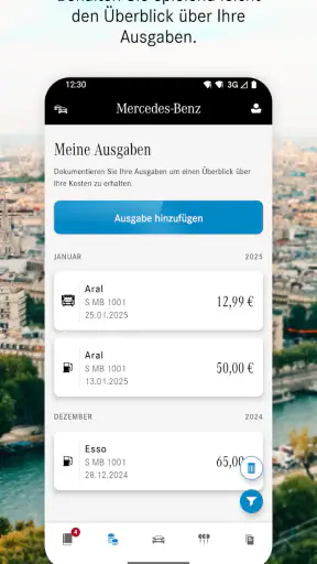 Mercedes-Benz Fahrtenbuch screenshot