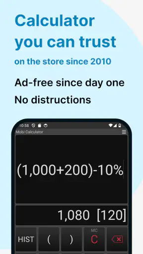 Mobi Taschenrechner PRO screenshot