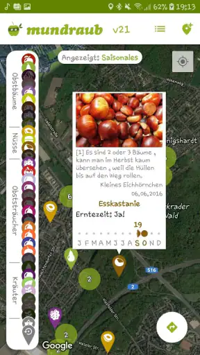 Mundraub Navigator screenshot