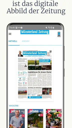 Münsterland Zeitung screenshot