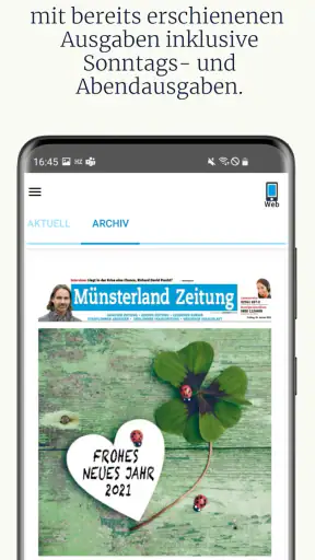 Münsterland Zeitung screenshot
