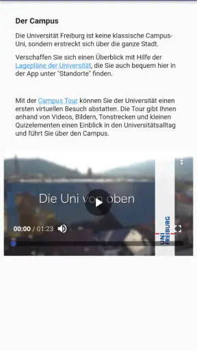 myUFR - Universität Freiburg screenshot