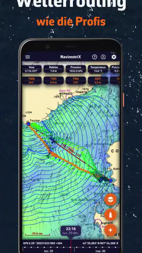 NavimetriX – Wetterrouting screenshot