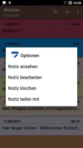 Notizen App Deutsch screenshot