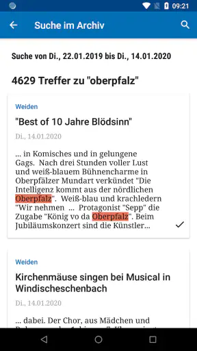 Oberpfalz Medien E-Paper screenshot