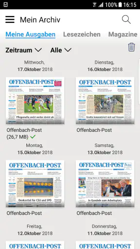 Offenbach-Post E-Paper screenshot