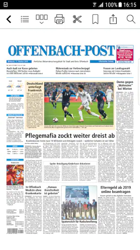 Offenbach-Post E-Paper screenshot
