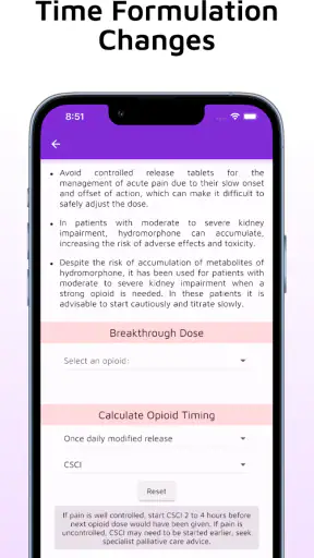 Opioid Conversion Calculator screenshot