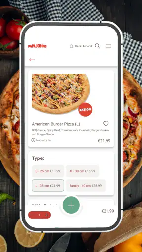 Papa John's Pizza Deutschland screenshot