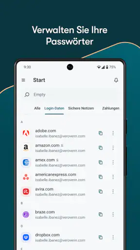 Passwort-Manager von Dashlane screenshot