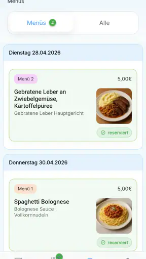 PCA Kantine screenshot