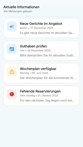 PCA Kantine screenshot