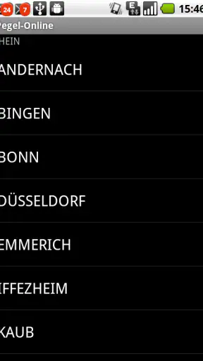 Pegel-Online screenshot