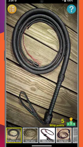 Peitschen app - Big Bang Whip screenshot