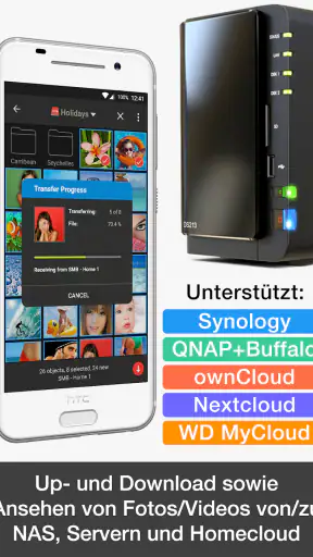 PhotoSync NAS Add-On screenshot