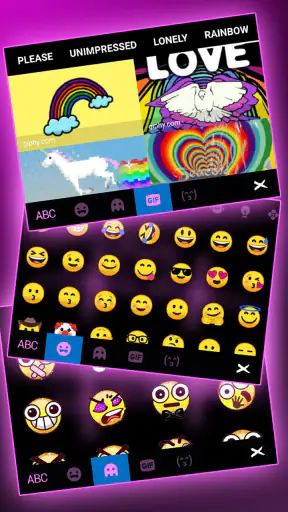 Pink RGB Heart Themen screenshot