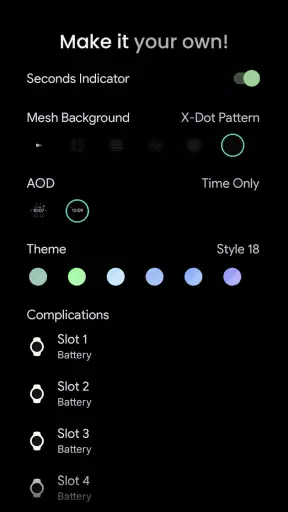 Pixel OLED: Watch face screenshot