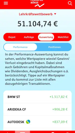Planspiel Börse screenshot