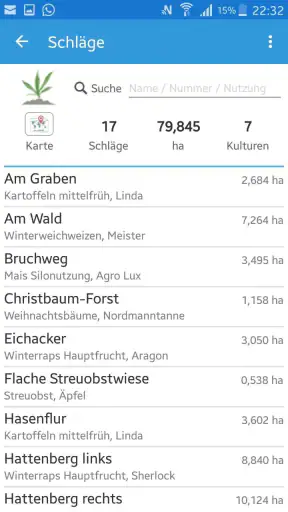 Plantivo Ackerschlagkartei screenshot