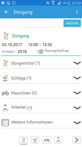 Plantivo Ackerschlagkartei screenshot