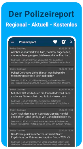 Polizeireport screenshot