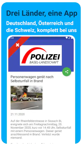 Polizeireport screenshot