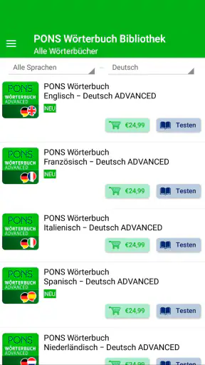PONS Wörterbuch Bibliothek – O screenshot