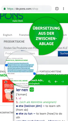 PONS Wörterbuch Bibliothek – O screenshot