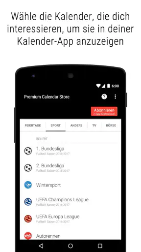 Premium Kalender Store screenshot