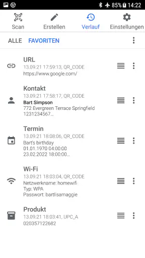 QR & Barcode Scanner (Deutsch) screenshot