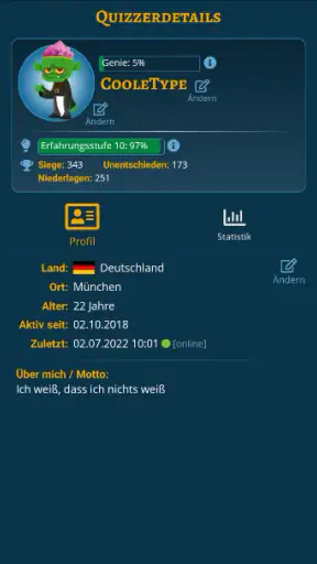 Quizshow-Trainingslager: Quiz screenshot